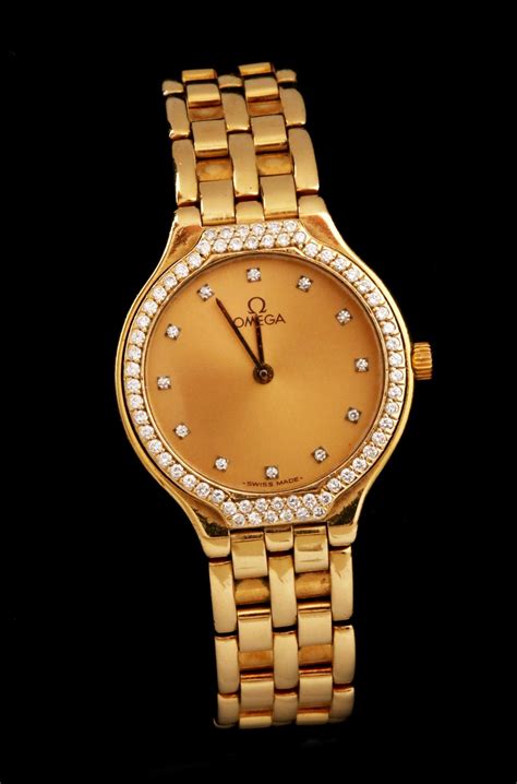 omega de ville gold women's watch|omega deville ladies quartz watch.